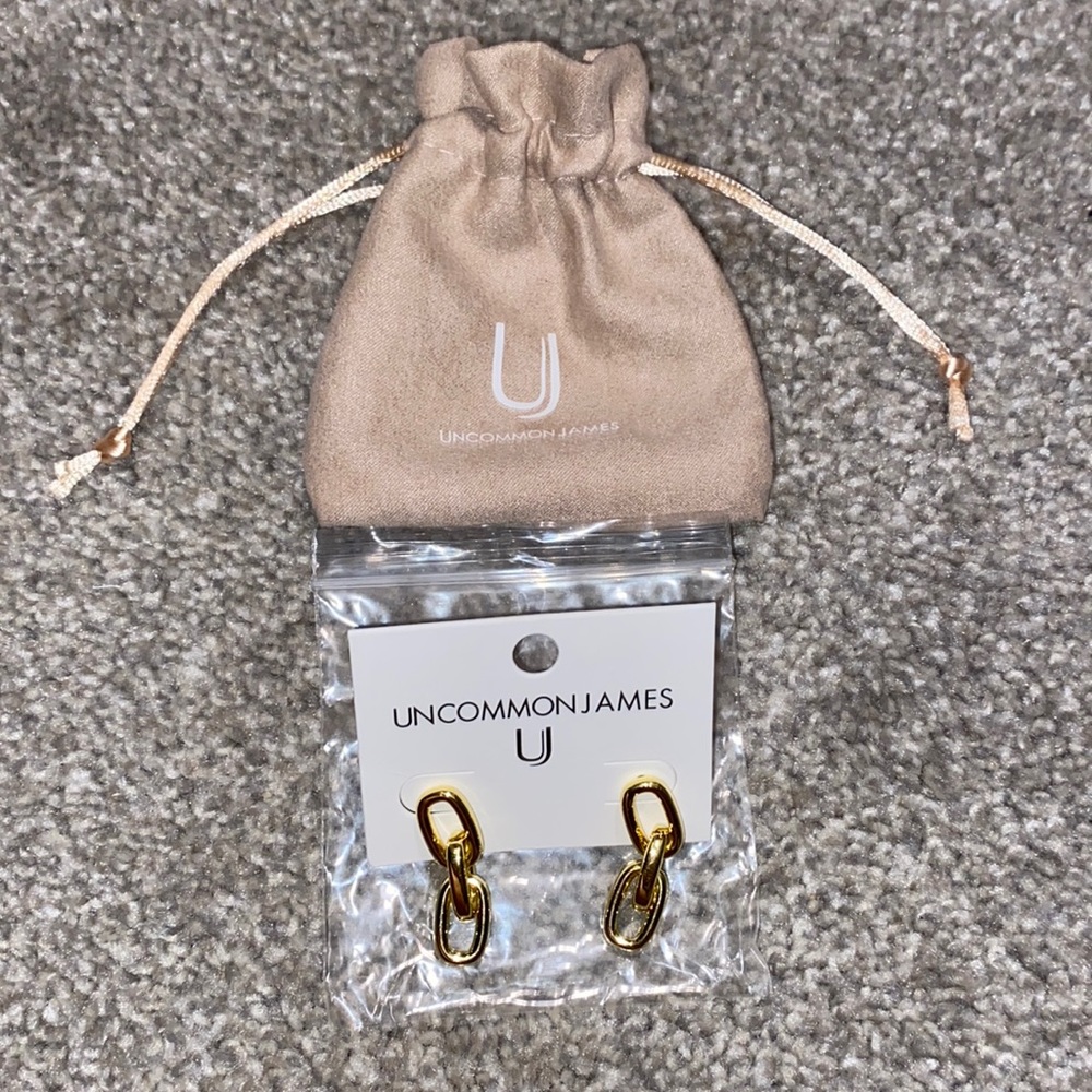 NWT Uncommon James Gold Chain Earrings